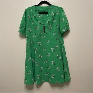 Green floral dress dress